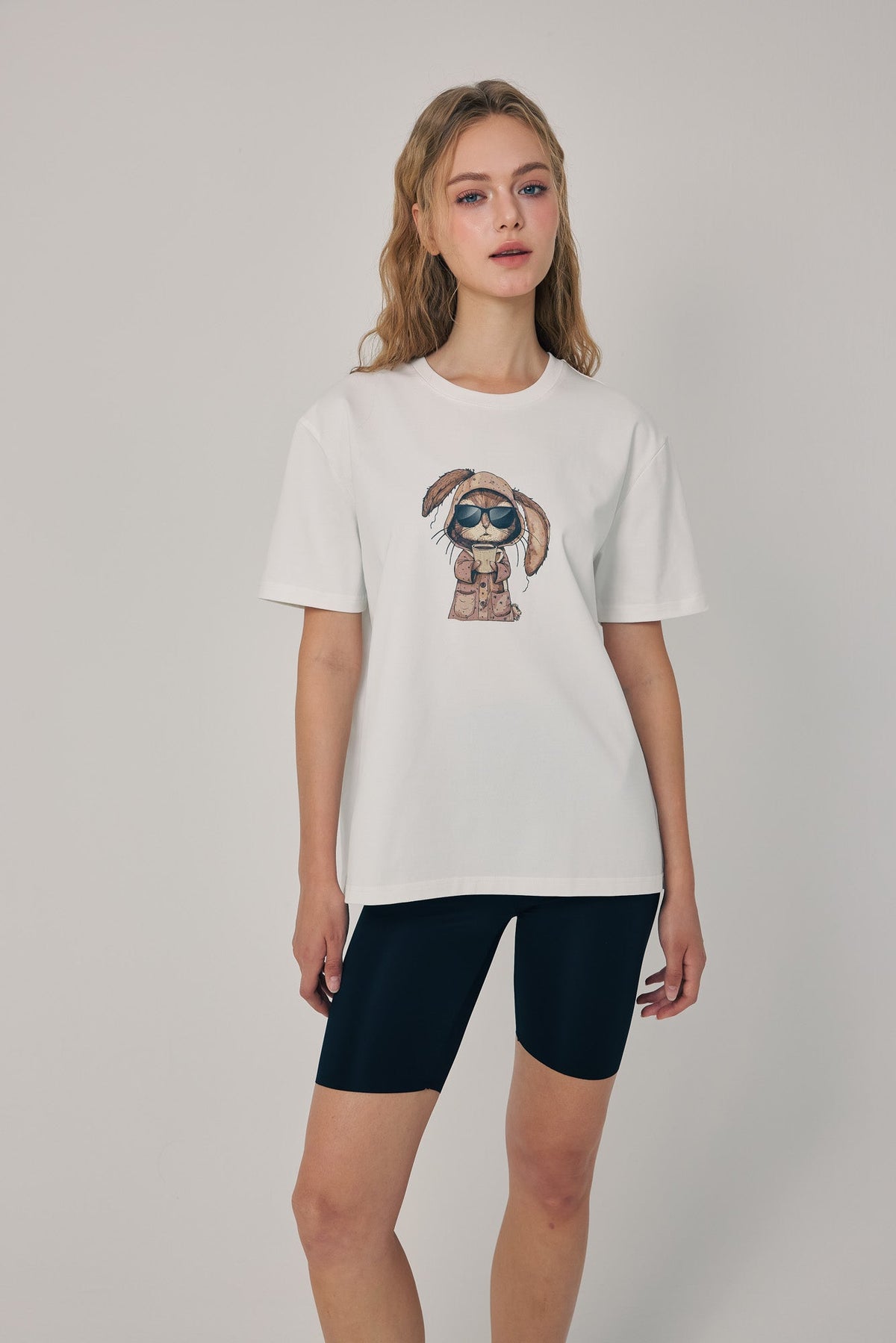 Morning Brew Bunny Tee White