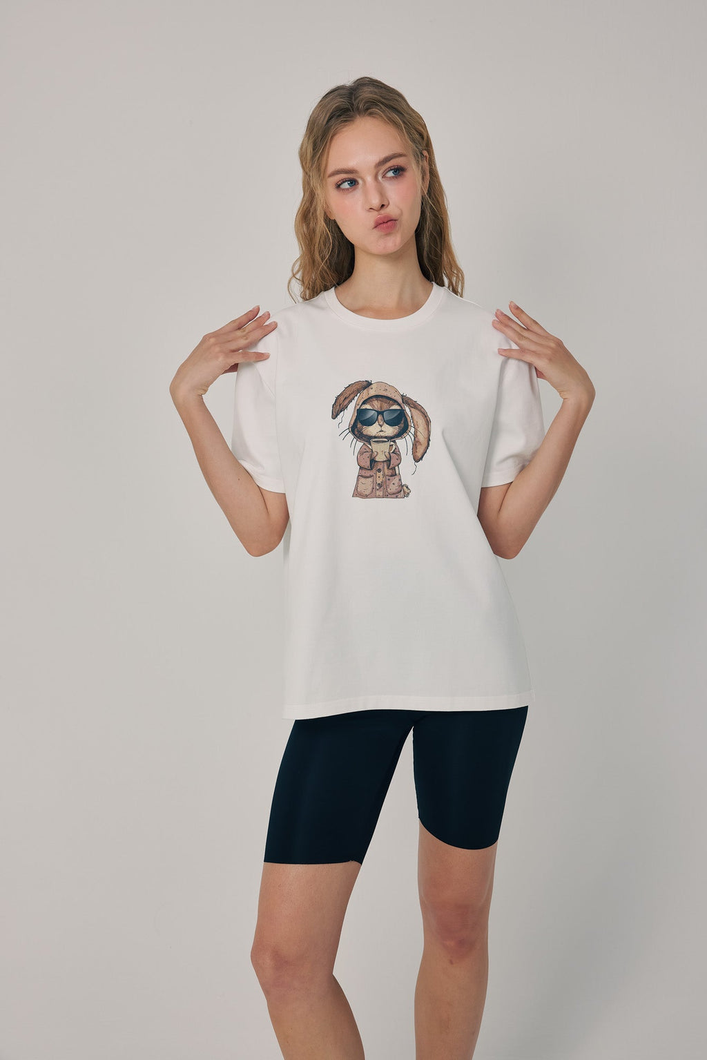 Morning Brew Bunny Tee White