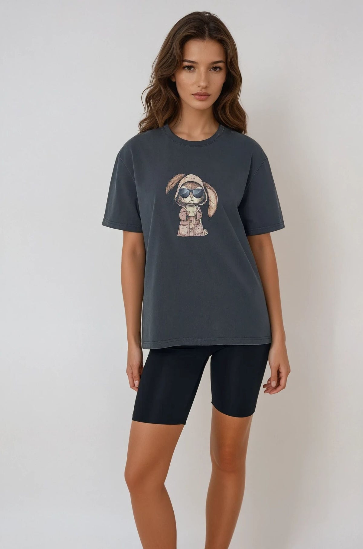 Morning Brew Bunny Tee Black