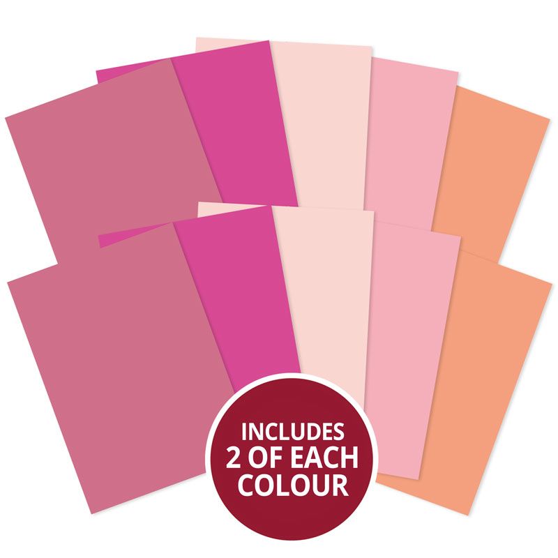 Matt-tastic Adorable Scorable A4 Cardstock x 10 Sheets - Pinks