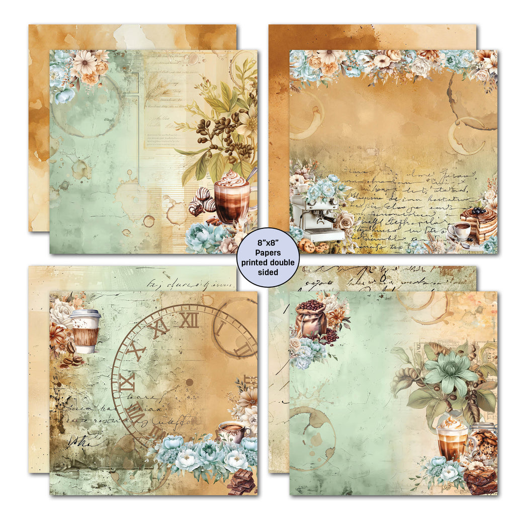 3Quarter Designs Mocha Fix 8x8 Paper Pack