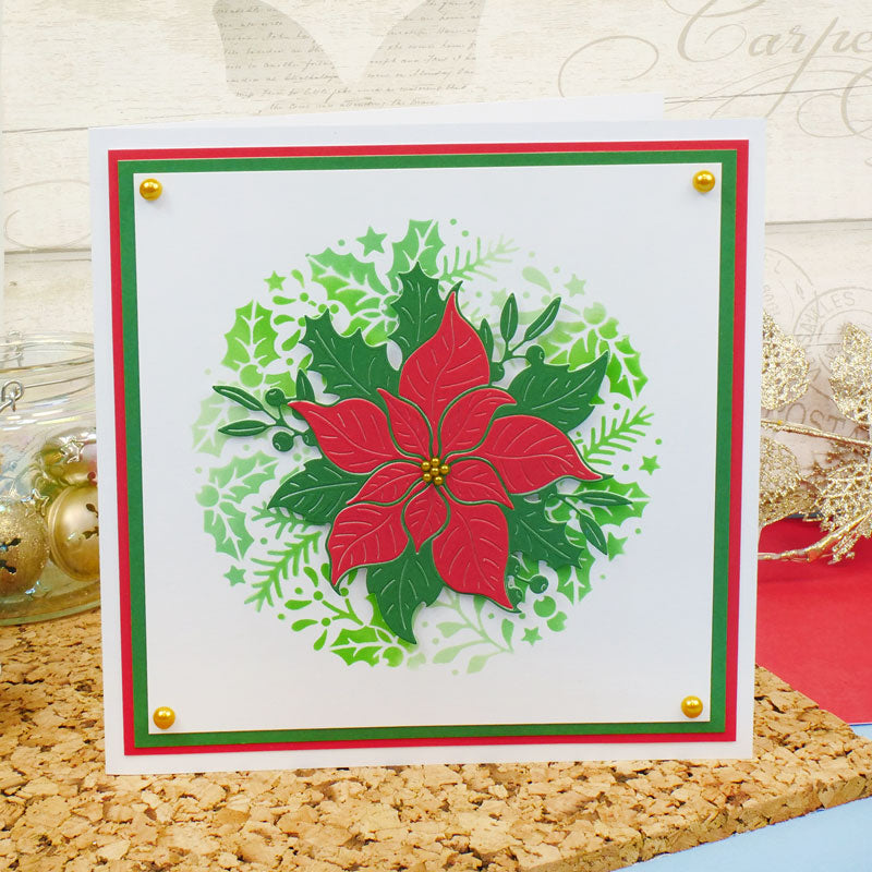 Moonstone Dies - Poinsettia & Foliage