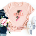 Mama Lightning Leopard Graphic T-Shirt