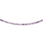 Amethyst Bead Necklace - 2-3mm