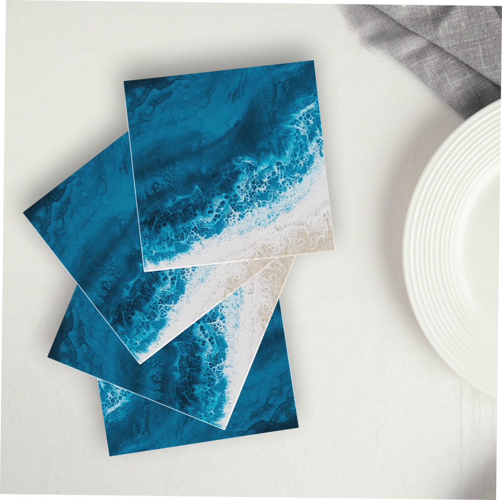 Luncheon Sized 3-Ply Beach-Themed Paper Napkins (50 pack)