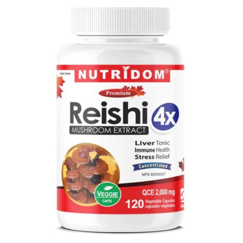 Nutridom REISHI MUSHROOM EXTRACT 4X, 120 VCaps