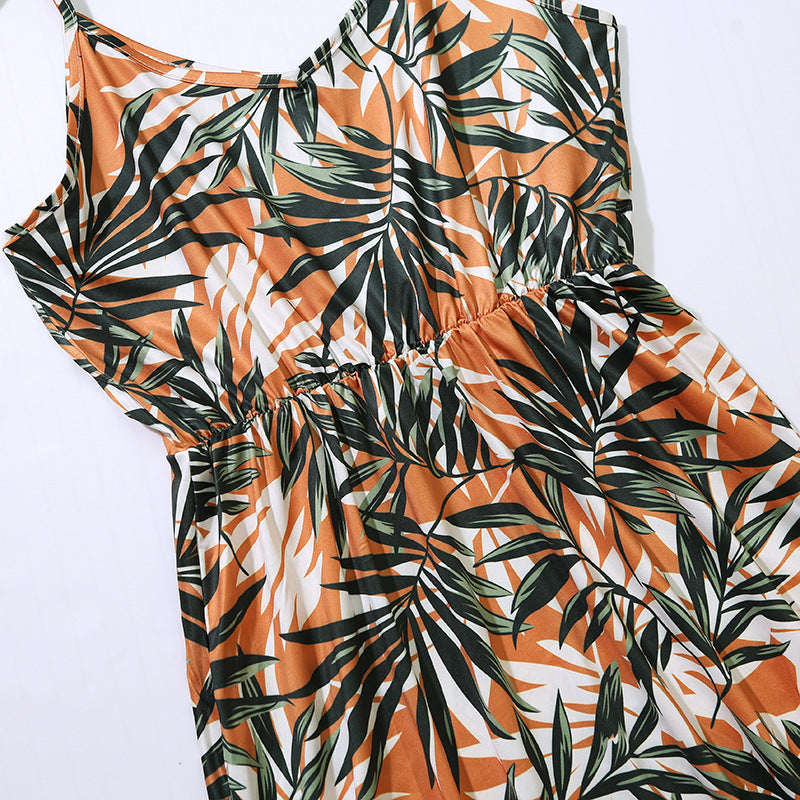 Floral Print Sling Dress for Mom and Daughter â€“ Elegant Matching Slip Dresses for Summer