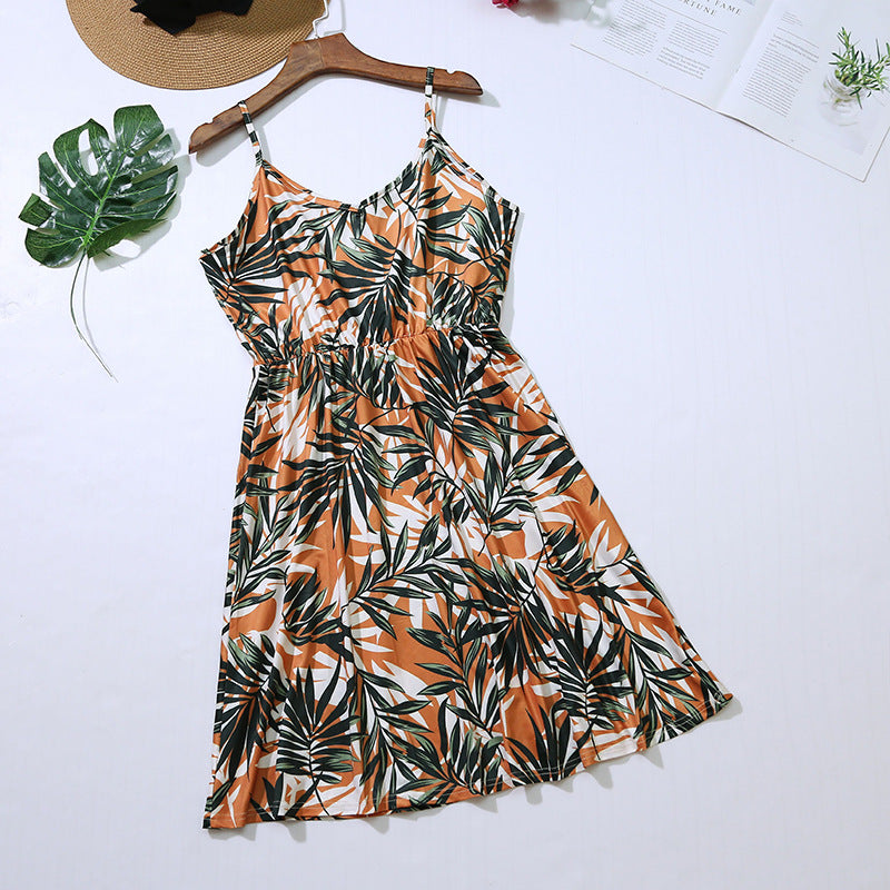 Floral Print Sling Dress for Mom and Daughter â€“ Elegant Matching Slip Dresses for Summer