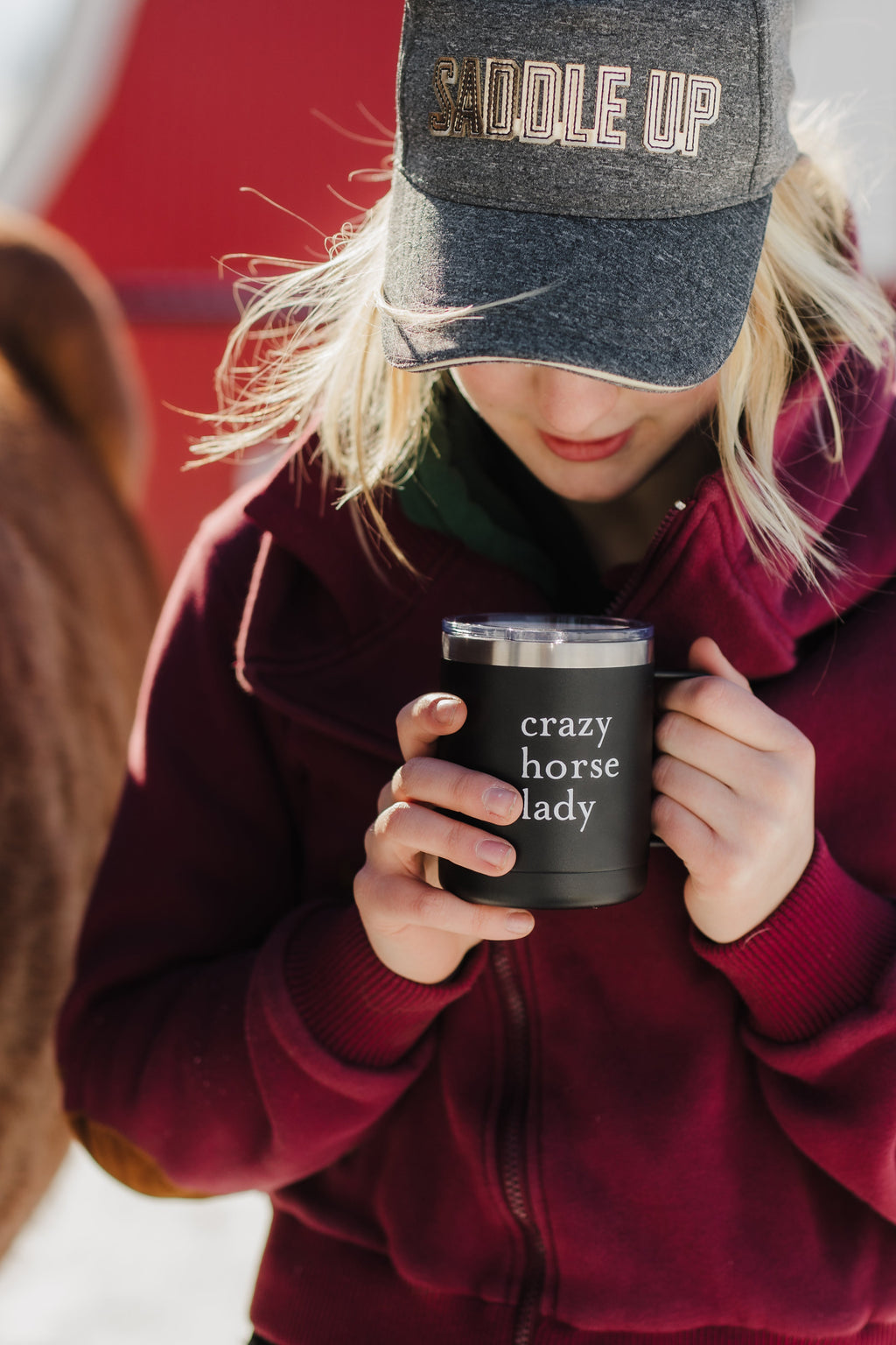 Crazy Horse Lady Mug Tumbler