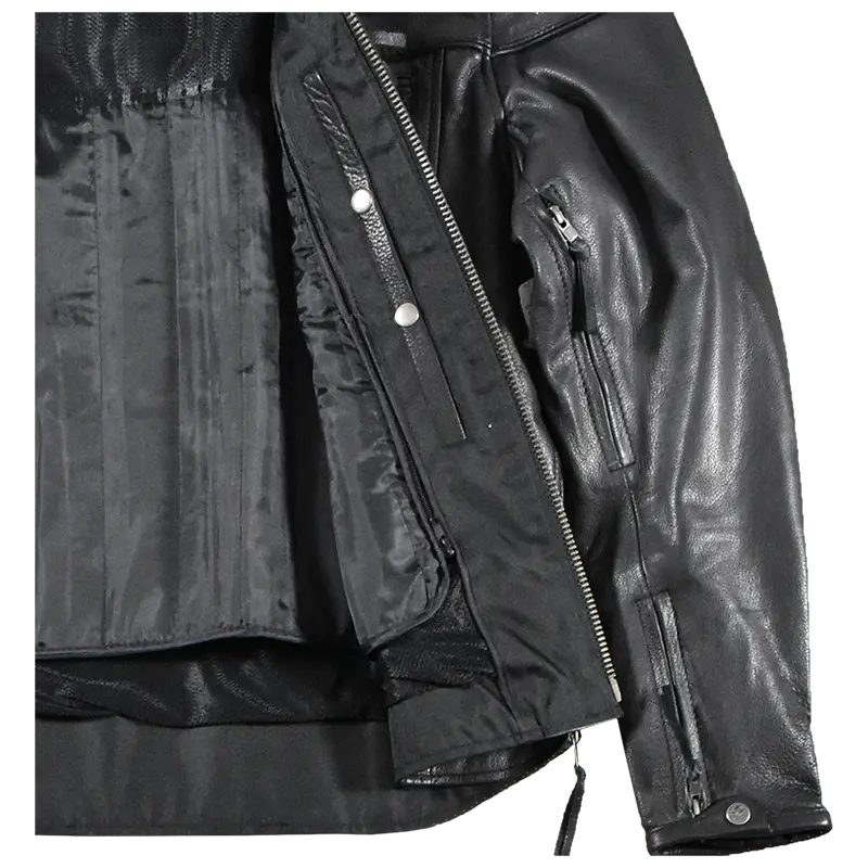 Open Road Men's Maverick Leather Motorcycle Jacket