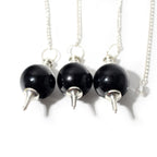 Black Onyx Ball and Point Pendulum - 3 Pack