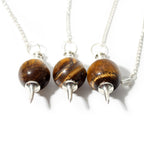 Gold Tiger Eye Ball and Point Pendulum - 3 Pack