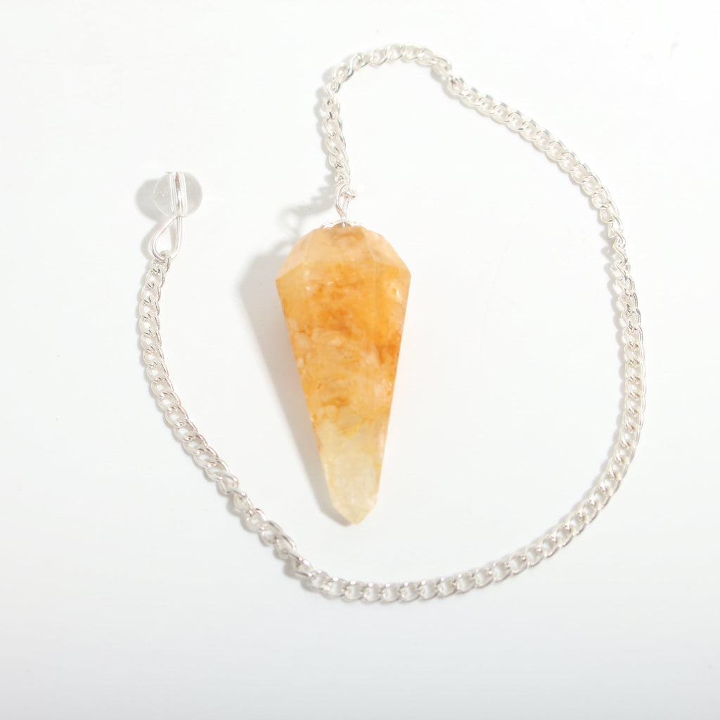 Golden Quartz Pendulum 6 Facet & Bead - 3 Pack