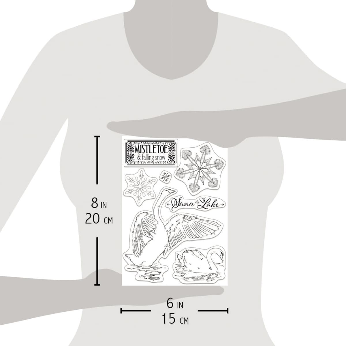 Ciao Bella Clear Stamp Set 6"x8" Swan Lake