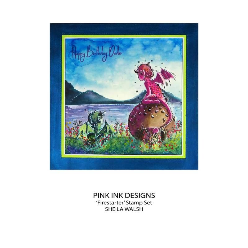 Pink Ink Designs Firestarter 6 in x 8 in Clear Stamp Set