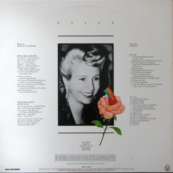 Andrew Lloyd Webber And Tim Rice / Evita - 2LP Used