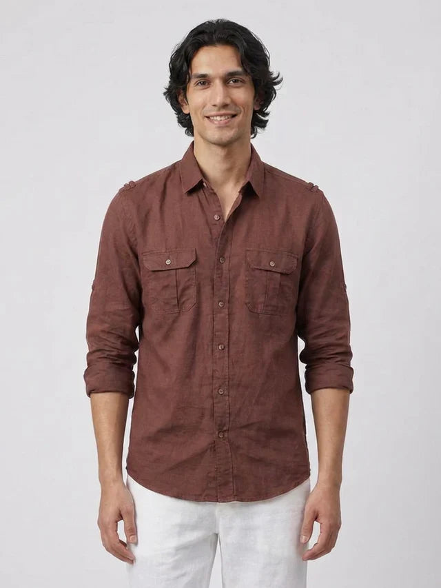 Raj Cotton Linen Relaxed Fit Everyday Men's Shirt - Multiple Colors