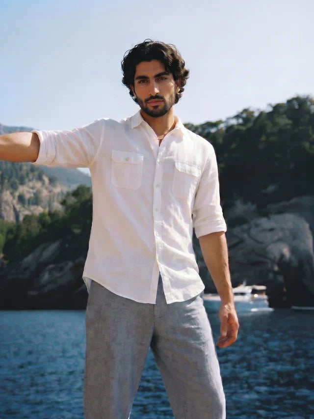Raj Cotton Linen Relaxed Fit Everyday Men's Shirt - Multiple Colors