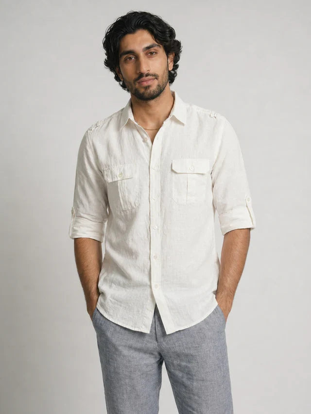 Raj Cotton Linen Relaxed Fit Everyday Men's Shirt - Multiple Colors