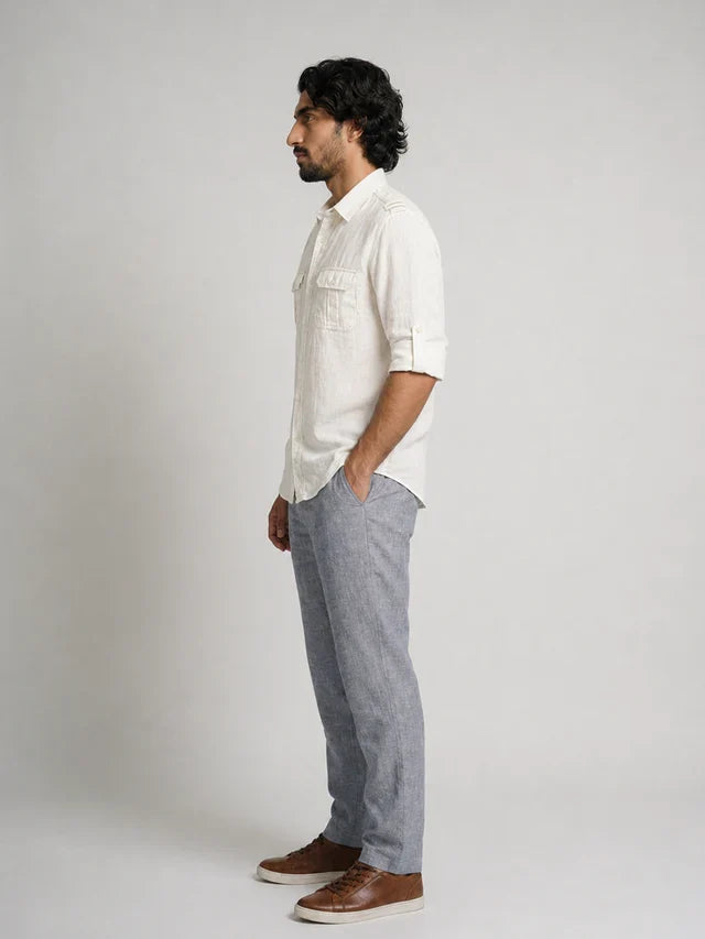 Raj Cotton Linen Relaxed Fit Everyday Men's Shirt - Multiple Colors