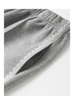 Casual Knit Straight Pants – Elastic Waist Autumn Trousers for Women