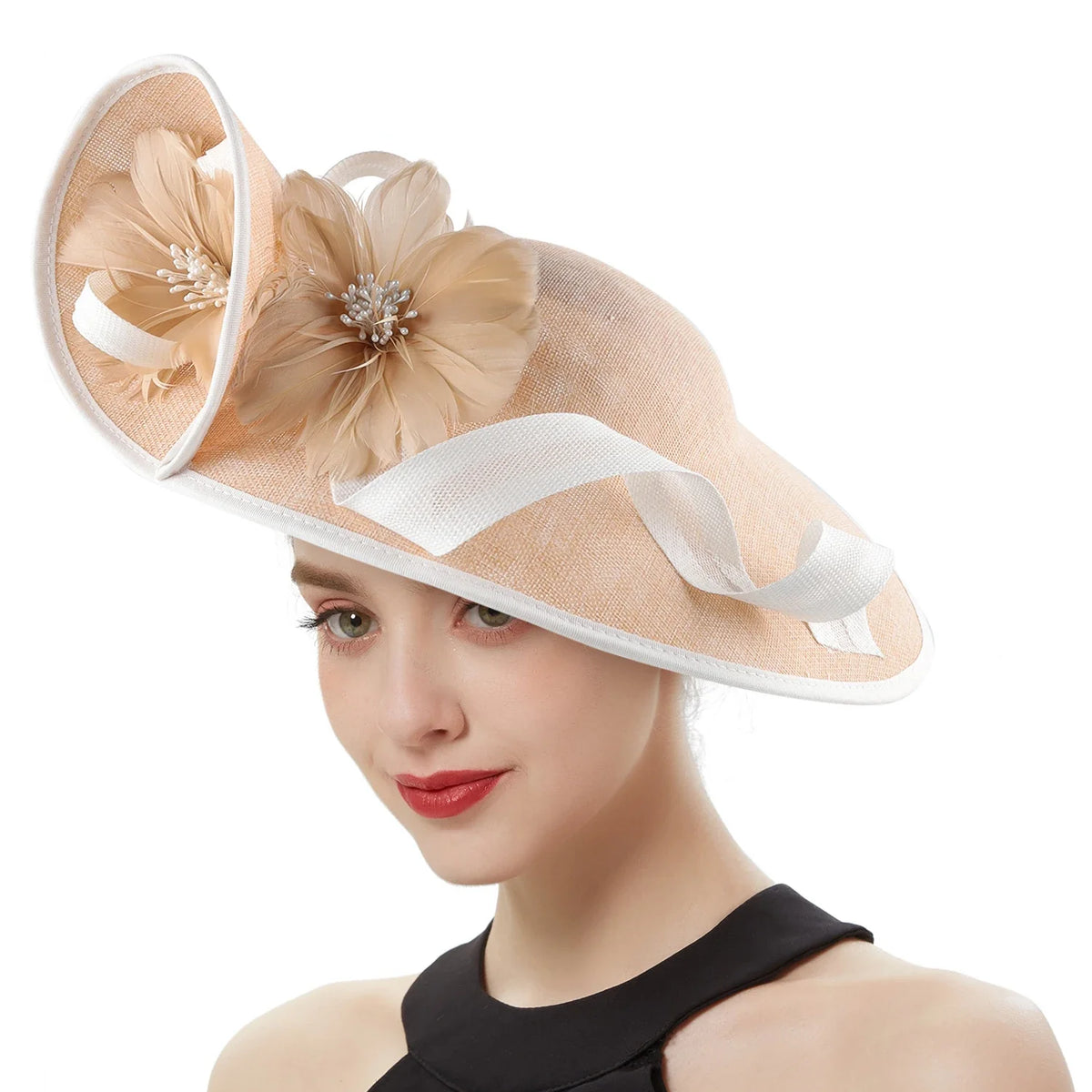 Christmas Sinamay Fascinator Perfect Wedding Hat Unique Derby Party Hat Fashion Church Hats Bride Headband Fascinators for Women