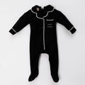 Ali Plus AW25 Grandfather Pjs Black And Red Ribbed Velour Brother And Sister Matches Clothing