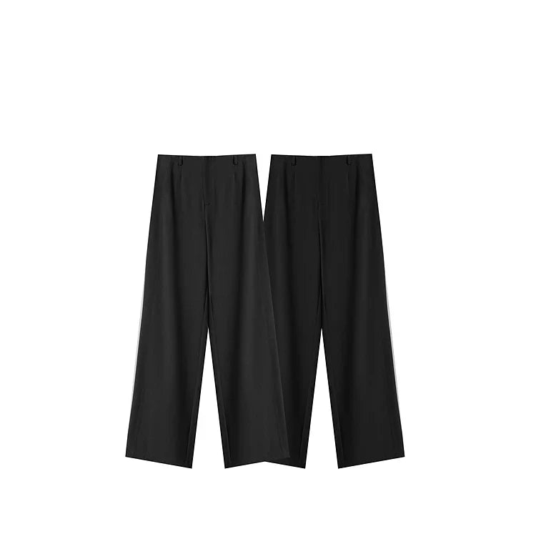 Elegant Minimalist Office Wide Leg Pants – Women’s Luxury Casual Loose Straight Trousers 2025 New Collection