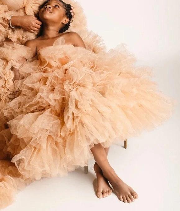 Fluffy Tulle Gown for Photoshoots