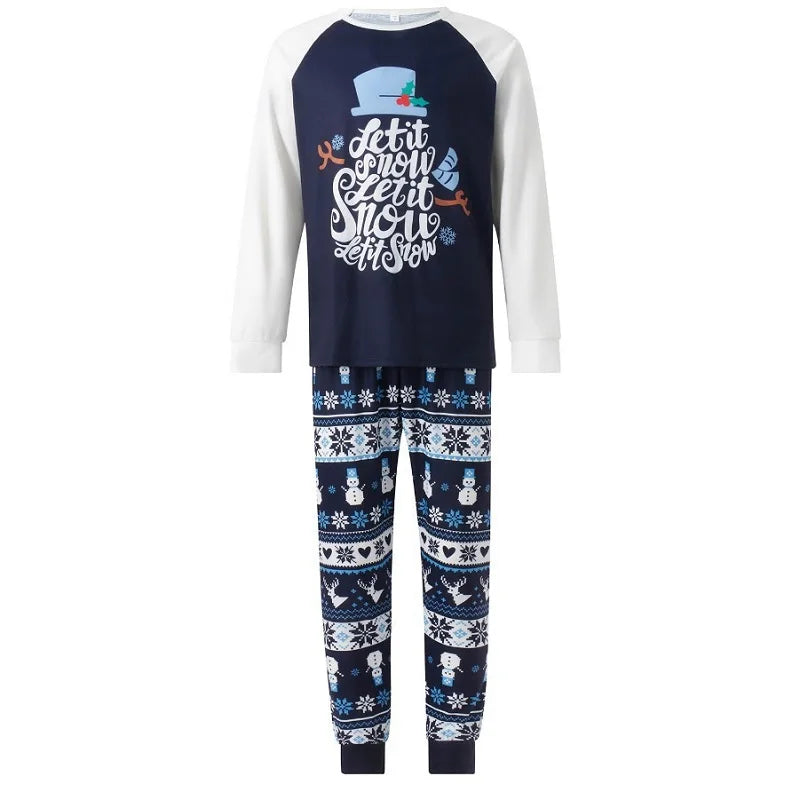 Blue Christmas Matching Family Pajamas – Mom, Dad, Kids & Baby