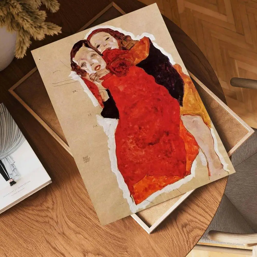 Egon Schiele Body Color Delineation DIY Sticky Poster Whitepaper Prints Posters Artwork Nordic Home Decor