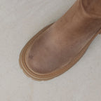 Flock Round Toe Stretch Over-the-Knee Boots with Medium Heels – Elegant, Modern, and Warm Slip-On Style for Leisure and Everyday Chic