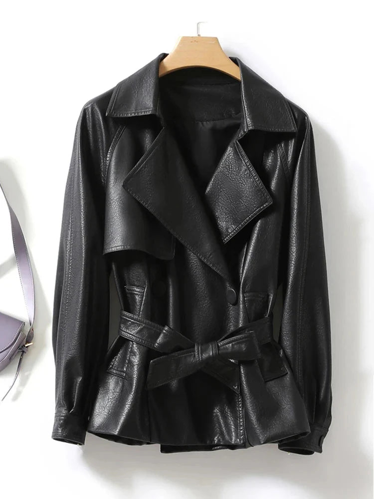 Fashion Short Split Sheepskin Leather Jackets