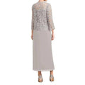 3/4 Sleeves Lace Applique Wedding Guest Dresses Vestido De Festa Longo Chiffon Mother Of The Bride Dress