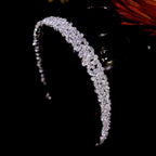 Bridal Headband - Silver Crown for Elegant Wedding Hair Accessories and Bridesmaid Gifts