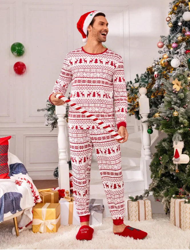 Matching Family Christmas Pajamas – Festive All-Over Print
