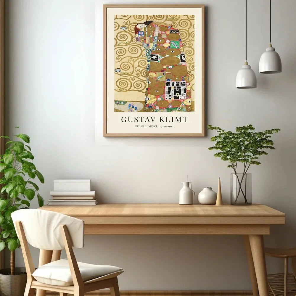 G-Gustav Klimt Poster Wall Art Print Poster Decorative Mural Modern Home Decor Birthday Gift Unframed Canvas Garage Room