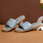 Chic Women's Beach Shoes New Hemp Bottom Anti slip Women's Sandal Flats