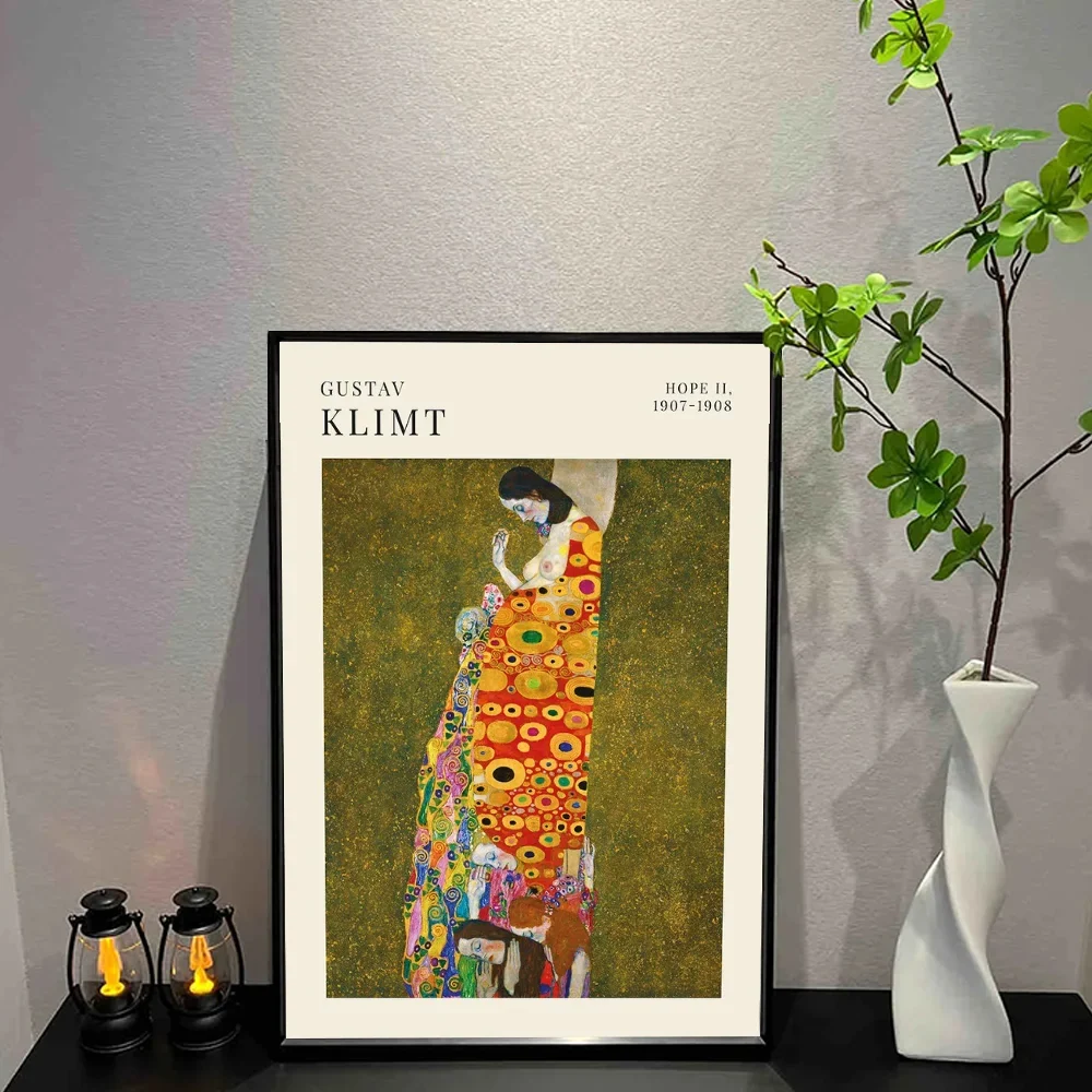 G-Gustav Klimt Poster Wall Art Print Poster Decorative Mural Modern Home Decor Birthday Gift Unframed Canvas Garage Room