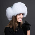 Beautiful Women's Natural Raccoon or Fox Fur Ushanka Hat