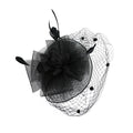 Fascinator Hat for Women  -  Elegant Tea Party & Derby Pillbox with Flower Mesh for Bridal Weddings