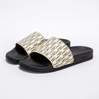 Fashionable Classic Simplicity Women’s Slippers – PVC Material, Letter Print, Outdoor Casual Flat Bottom