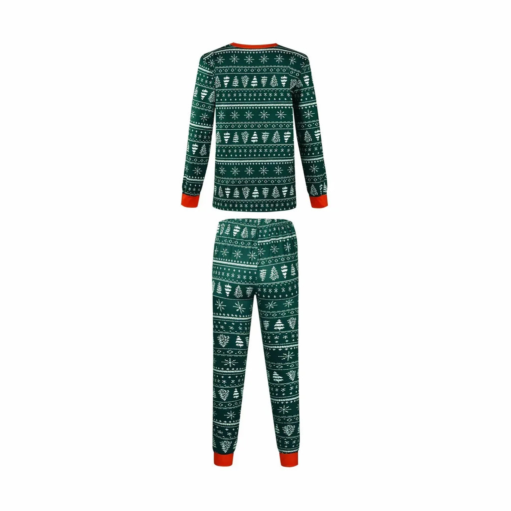 Christmas Family Matching Pajamas Set – Allover Print 2-Piece Sleepwear for Mom, Dad, Kids & Baby