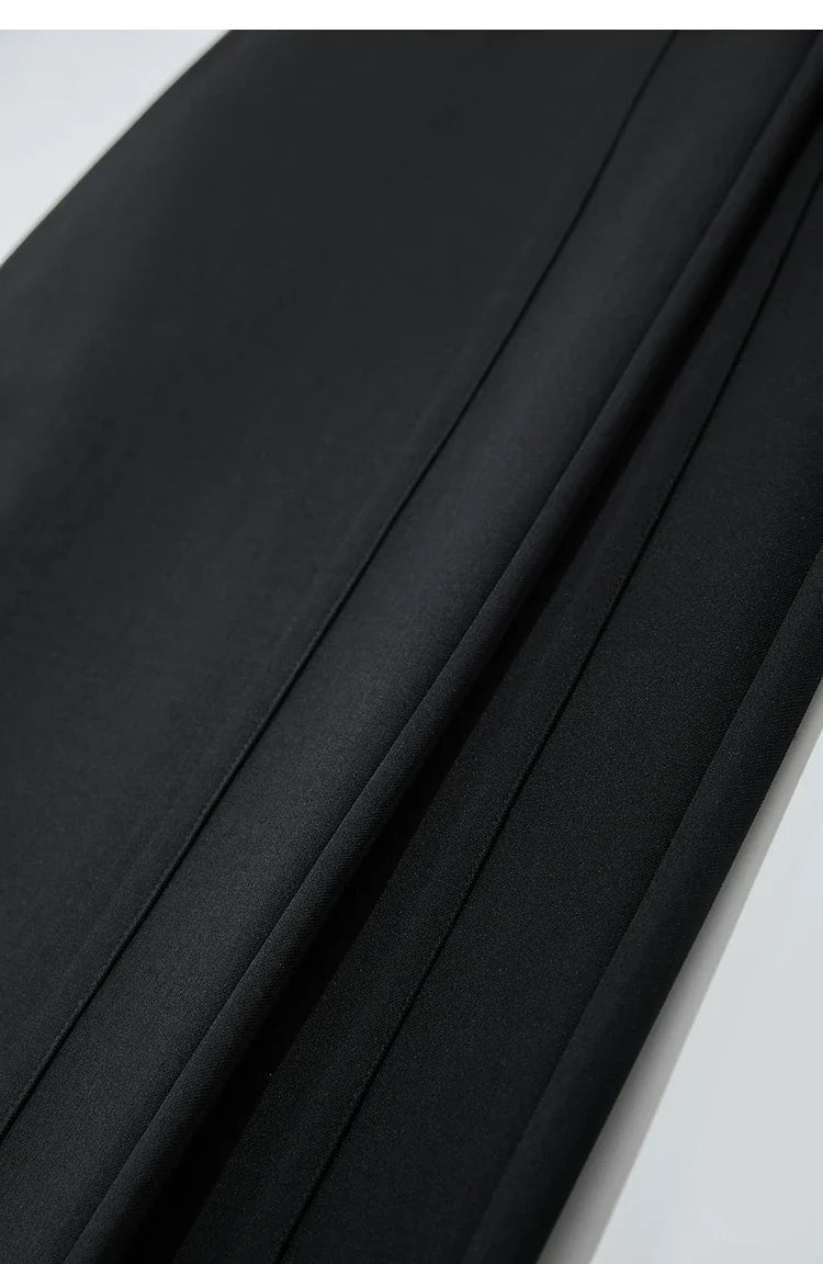Elegant Minimalist Office Wide Leg Pants – Women’s Luxury Casual Loose Straight Trousers 2025 New Collection