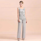 Elegant Chiffon Mother of the Bride Jumpsuit – Wedding Pantsuit