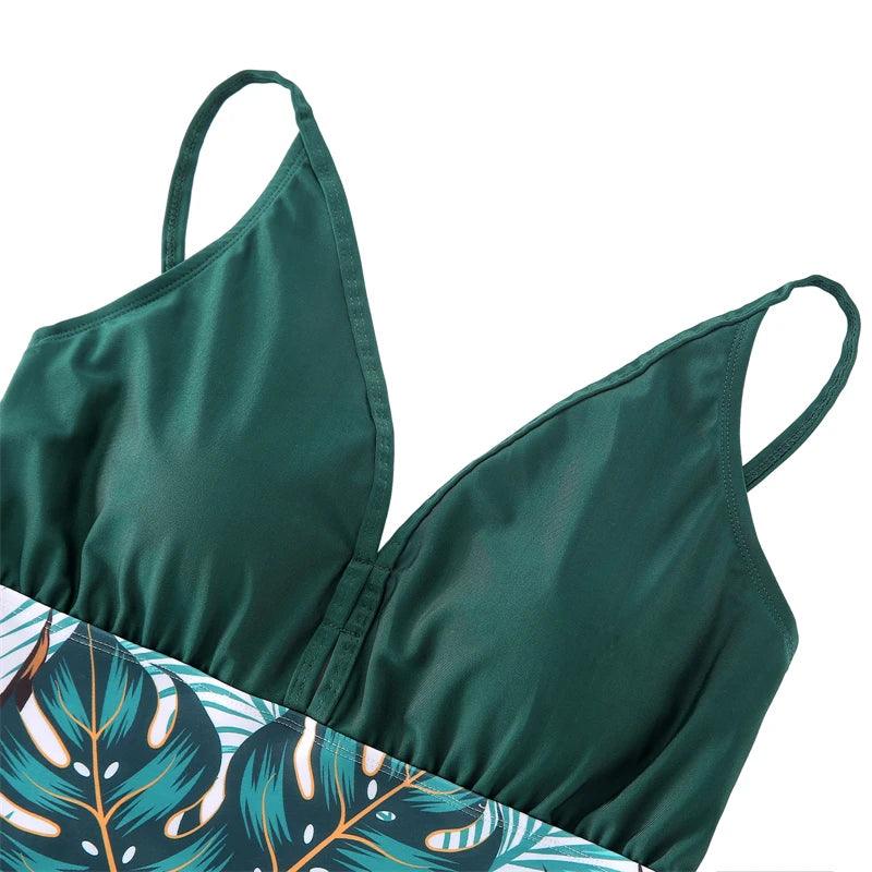 Family Matching, Mother-Daughter Matching Beach Swimwear