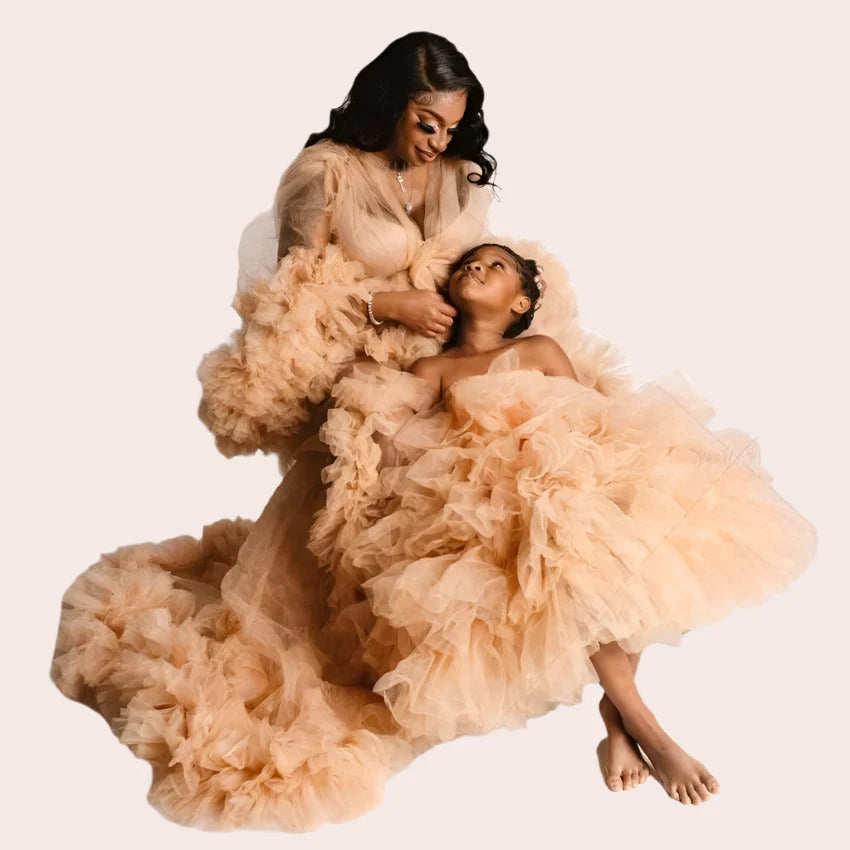 Fluffy Tulle Gown for Photoshoots