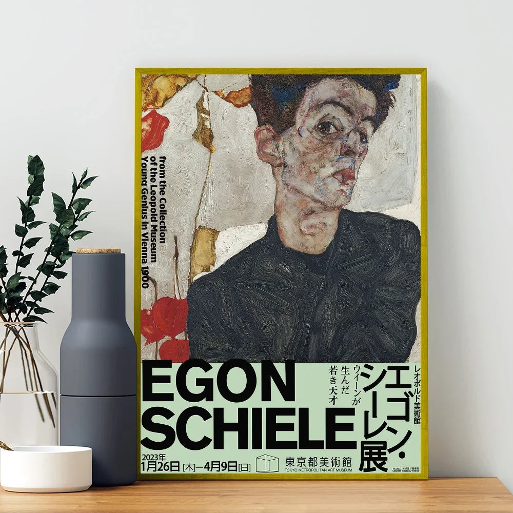 Egon Schiele Body Color Delineation Sketch Figure Poster Good Quality Prints and Posters HD Quality Poster Wall Art Painting