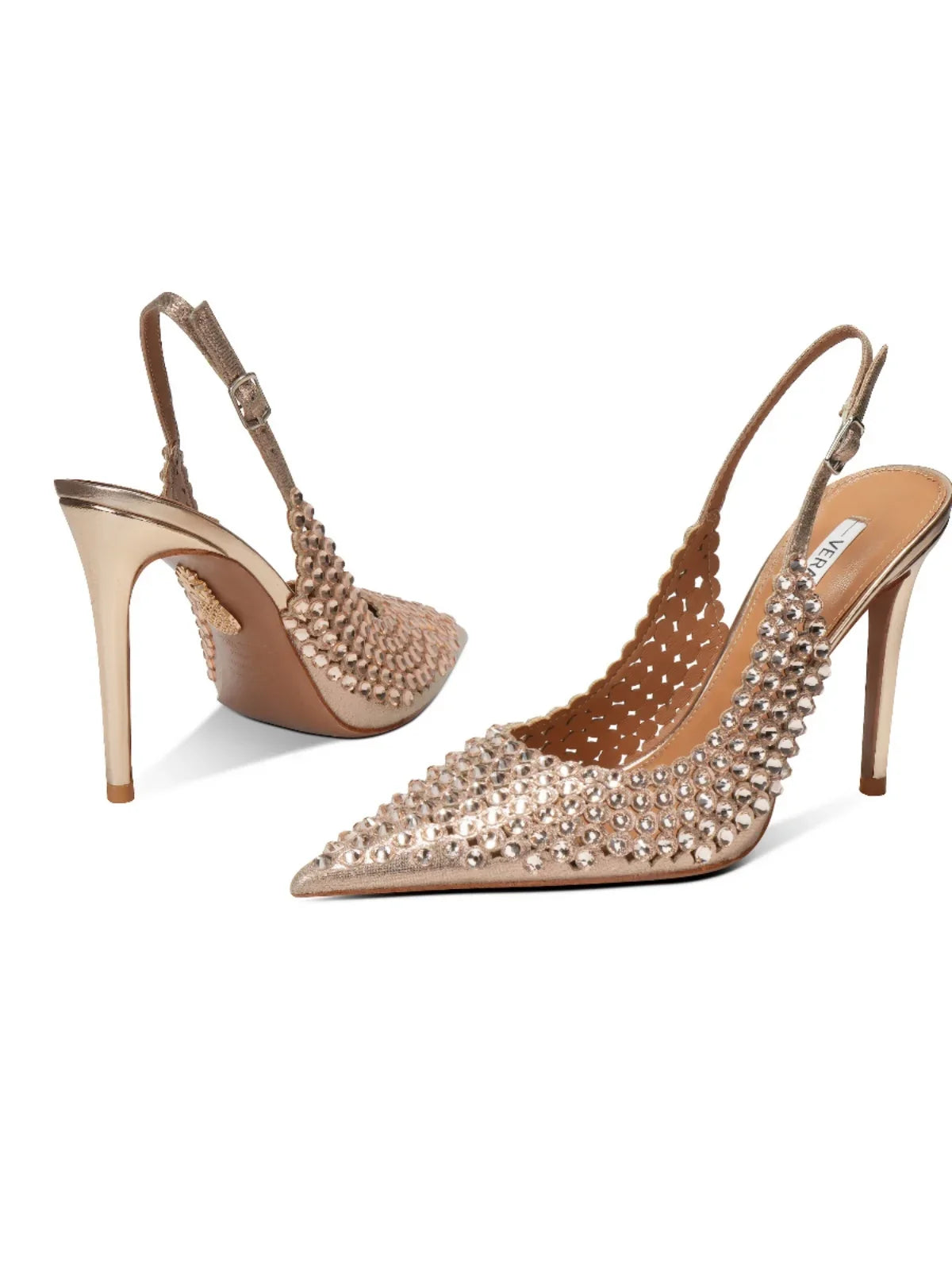 Diamond high heels for women in2025with a single button back strap,sexy wedding shoes for brides,slim heels,pointed toe sandals