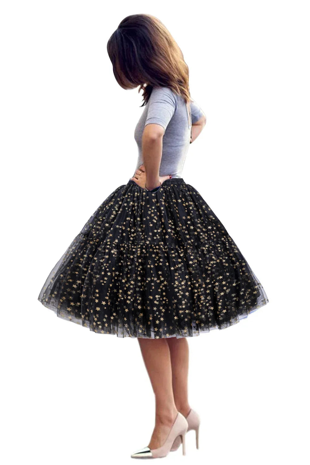 Elegant High Waist Tulle Tutu Skirt – Puffy Mesh Short Pettiskirt for Party, Prom, or Dance